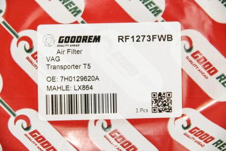 Фільтр повітряний T5 03- (з прослойкою) (з передфільтром) goodrem RF1273FWB