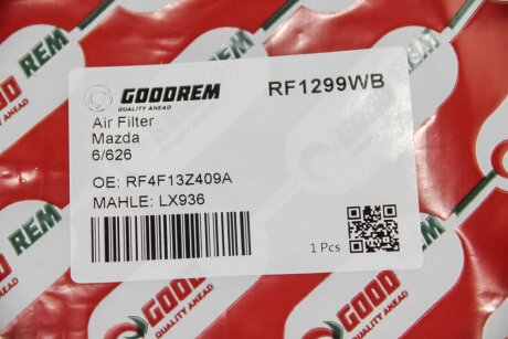 Фільтр повітряний Mazda 6/626/MPV II 00- goodrem RF1299WB