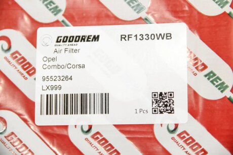Фільтр повітряний Combo 1.7DI/1.4i/1.6i 01-/Corsa C goodrem RF1330WB