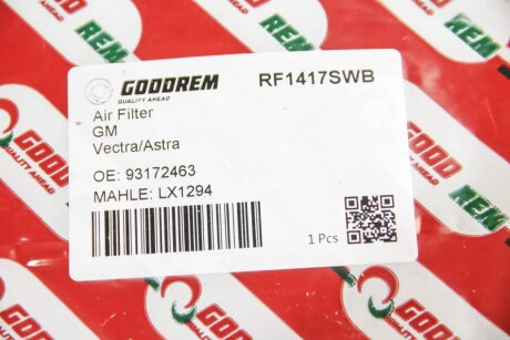 Фільтр повітряний Vectra 03-/Croma 05- (з сіткою) goodrem RF1417SWB