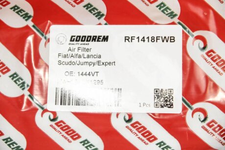 Фільтр повітряний Scudo/Jumpy/Expert 95-07 (з передфільтром) goodrem RF1418FWB