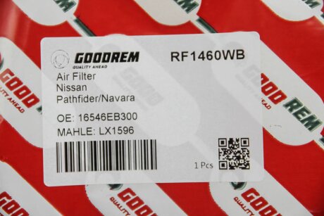 Фільтр повітряний Pathfinder III/IV/Navara 2.5/3.0 dCi 05- goodrem RF1460WB