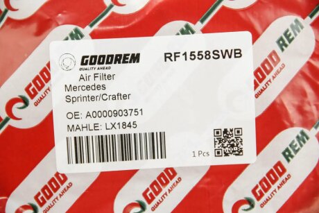 Фільтр повітряний Sprinter/Crafter 06- (з сіткою) goodrem RF1558SWB
