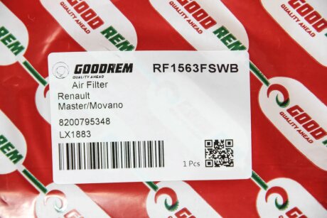 Фільтр повітряний Master/Movano 2.3dCi 10- (з сіткою і передфільтром) goodrem RF1563FSWB