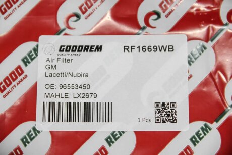 Фільтр повітряний Lacetti/Nubira 03- goodrem RF1669WB