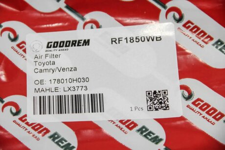 Фільтр повітряний Lexus ES/Camry 2.4-2.7 06- goodrem RF1850WB