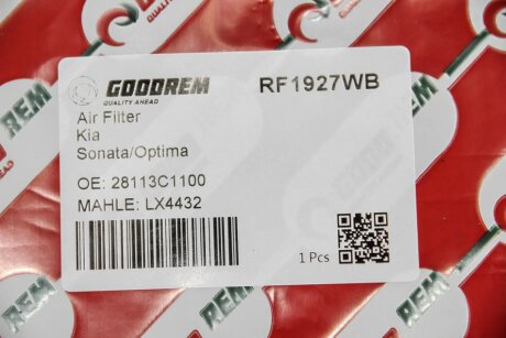 Фільтр повітряний Hyundai Sonata VII 2.0 14-/Kia Optima 15- goodrem RF1927WB