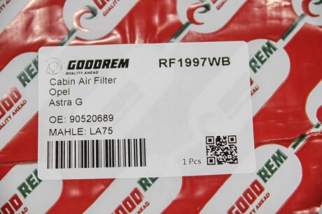 Фільтр салону Opel Astra G/H/Zafira A 00- goodrem RF1997WB