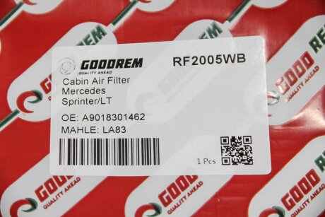 Фільтр салону Sprinter/LT 95-06 (з пластиковою рамкою) goodrem RF2005WB