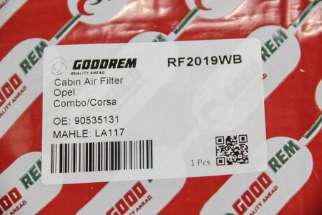 Фільтр салону Combo/Corsa 01-/Vectra 03- goodrem RF2019WB