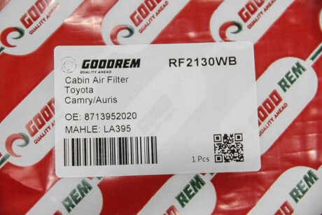 Фільтр салону Camry 06-12/Corolla 07-/Avensis 09- goodrem RF2130WB
