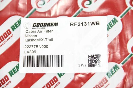 Фільтр салону Nissan Qashqai/X-Trail 07- goodrem RF2131WB