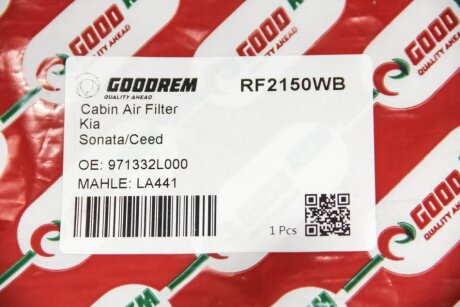 Фільтр салону Kia Ceed 1.4-1.6 goodrem RF2150WB