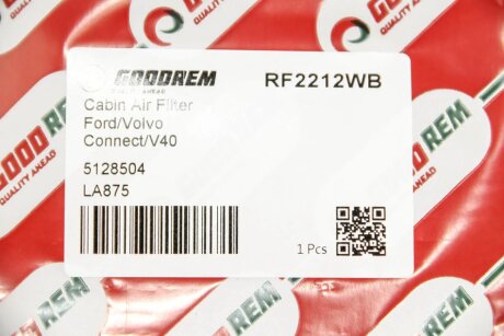 Фільтр салону Connect 13-/Volvo V40 12- goodrem RF2212WB