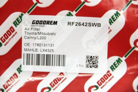 Фільтр повітряний Mitsubishi L 200 2.4 14-/Camry 3.5 11- (з сіткою) goodrem RF2642SWB