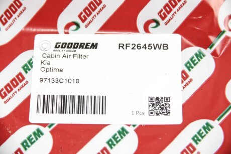 Фільтр салону KIA Optima 2.0 16- goodrem RF2645WB