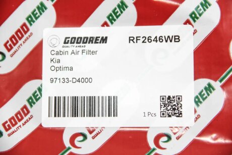 Фільтр салону Kia Optima 1.6-2.4 15- goodrem RF2646WB
