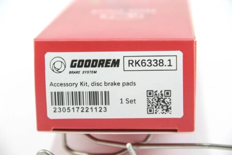 Монтажний к-кт гальмівних колодок OCTAVIA/GOLF/A4/A6 91-11 goodrem RK63381