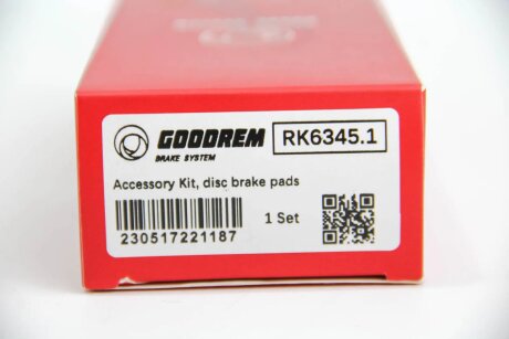 Монтажний к-кт гальмівних колодок TRANSIT/MEGANE/FOCUS 02- goodrem RK63451