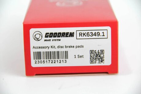 Монтажний к-кт гальмівних колодок SPRINTER/VITO/LT 28 95- goodrem RK63491