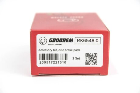 Монтажний к-кт гальмівних колодок WV T5/T6/A6 02- goodrem RK65480