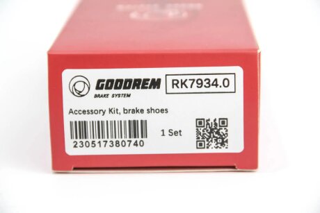 Монтажний к-кт барабанних гальм зад. SCUDO/EXPERT/JUMPY 95- 255х60 goodrem RK79340