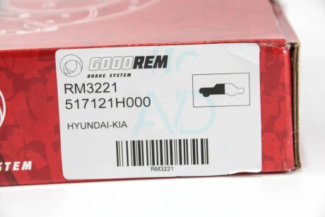 Гальмівний диск пер. Soul/Venga/Cerato/Ceed/ix25/i30/iX20/i30/Soul 06- goodrem RM3221