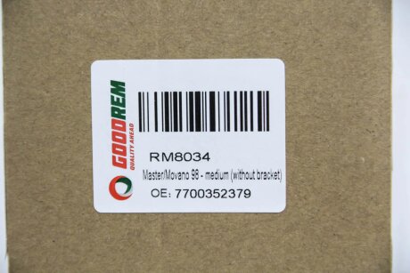 Ролик зсувних дверей Master/Movano 98- середній (без кроншт.) goodrem RM8034