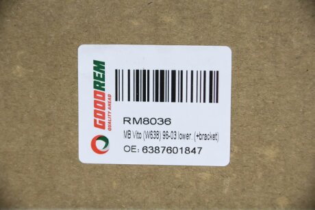 Ролик зсувних дверей MB Vito (W638) 96-03 нижн. (+кроншт.) goodrem RM8036