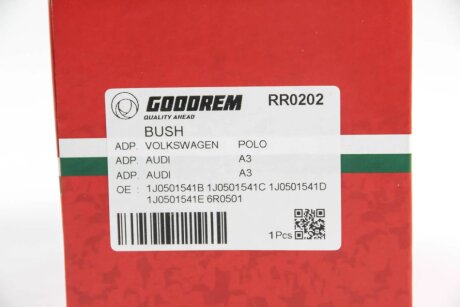 Сайлентблок задньої балки Aveo/Audi A3/Skoda Fabia/Octavia, d-12х72 goodrem RR0202