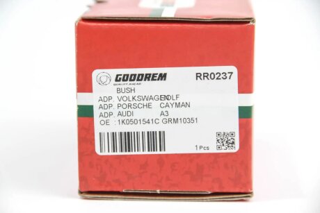 Сайлентблок заднього важеля Audi A3/Octavia/Golf V/VI/Passat B6 (верх./зовніш.) goodrem RR0237