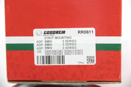 Опора амортизатора зад. BMW 3 (E30/E36/E46) goodrem RR0611