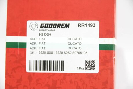 Сайлентблок переднього важеля Ducato/Boxer 06- задній goodrem RR1493