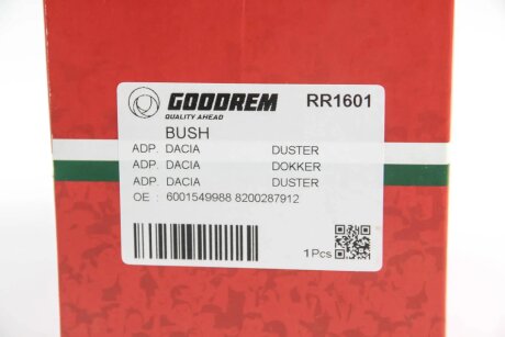Сайлентблок задньої балки Logan 04-/Duster 10-/Sandero 08- goodrem RR1601