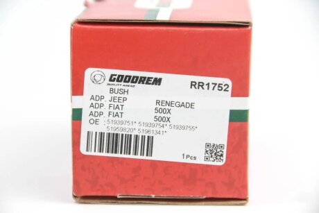 Сайлентблок важеля перед. (зверху) Jeep Renegade 14- goodrem RR1752
