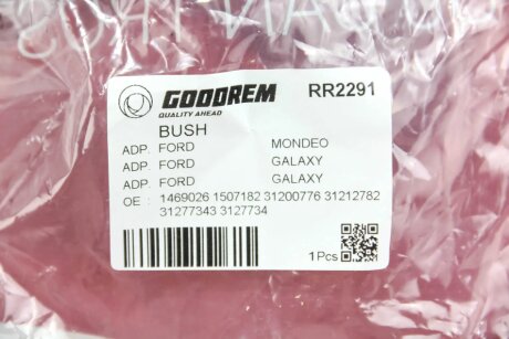 Сайлентблок перед. важеля Ford Mondeo IV/S-Max/Volvo S60/S80/XC60/XC70 06- (позаду) Л. goodrem RR2291