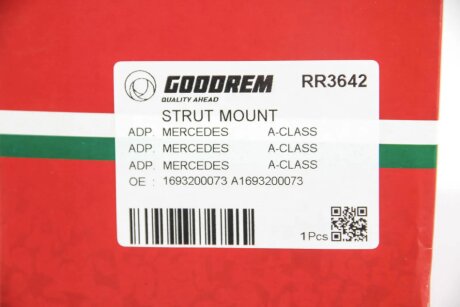 Опора амортизатора MB A-Class (W169) 04-12/B-Class (W245) 05-11 goodrem RR3642