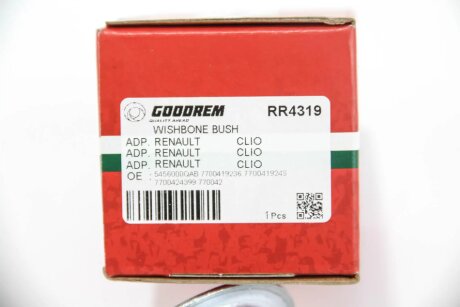 Сайлентблок переднього важеля Kangoo/Clio 98-08 goodrem RR4319