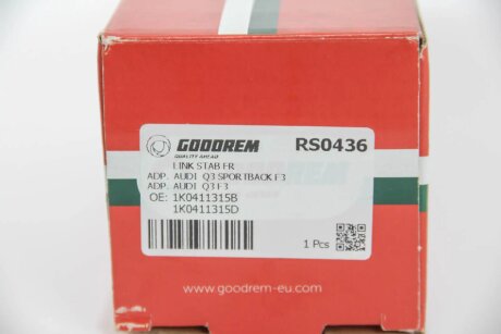 Тяга стабілізатора перед. Caddy 04-/Golf 04-/Passat 06-/Jetta 06- goodrem RS0436