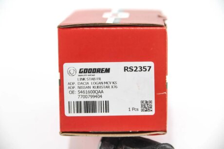 Тяга стабілізатора перед. Kangoo 97-08/Clio 91- goodrem RS2357