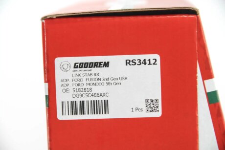 Тяга стабілізатора задн. Ford Mondeo 14- goodrem RS3412