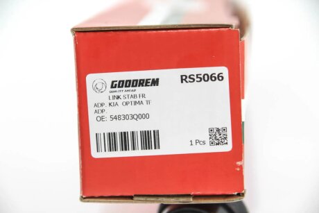 Тяга cтабілізатора перед. Hyundai Sonata VI/Kia Optima 10- goodrem RS5066