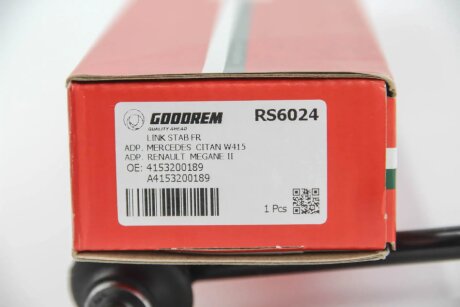 Тяга стабілізатора перед. Kangoo 08-/Megane/Scenic 03- goodrem RS6024