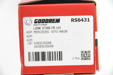 Тяга стабілізатора перед. Vito (638) 96-99 Л. goodrem RS6431