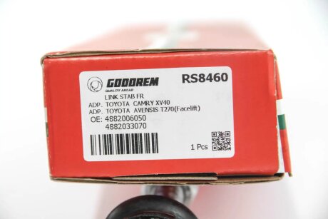 Тяга cтабілізатора перед. Toyota Camry 06- goodrem RS8460