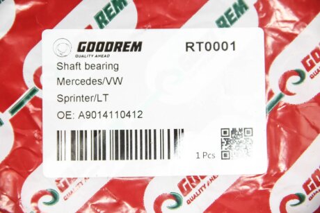 Підвісний підшипник Sprinter/LT 95-06 goodrem RT0001