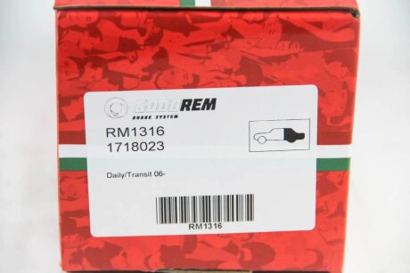 Колодки ручного (стоячого) тормоза goodrem RM1316