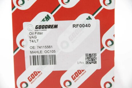 Масляний фільтр goodrem RF0040