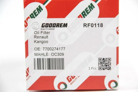 Масляний фільтр goodrem RF0118