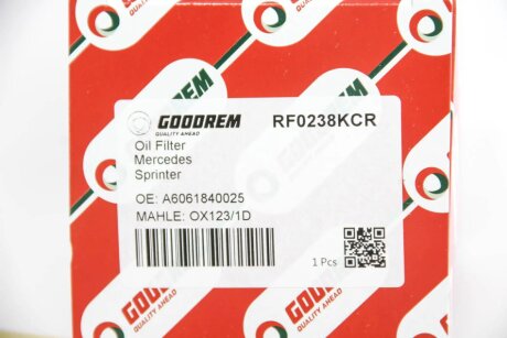 Масляний фільтр goodrem RF0238KCR